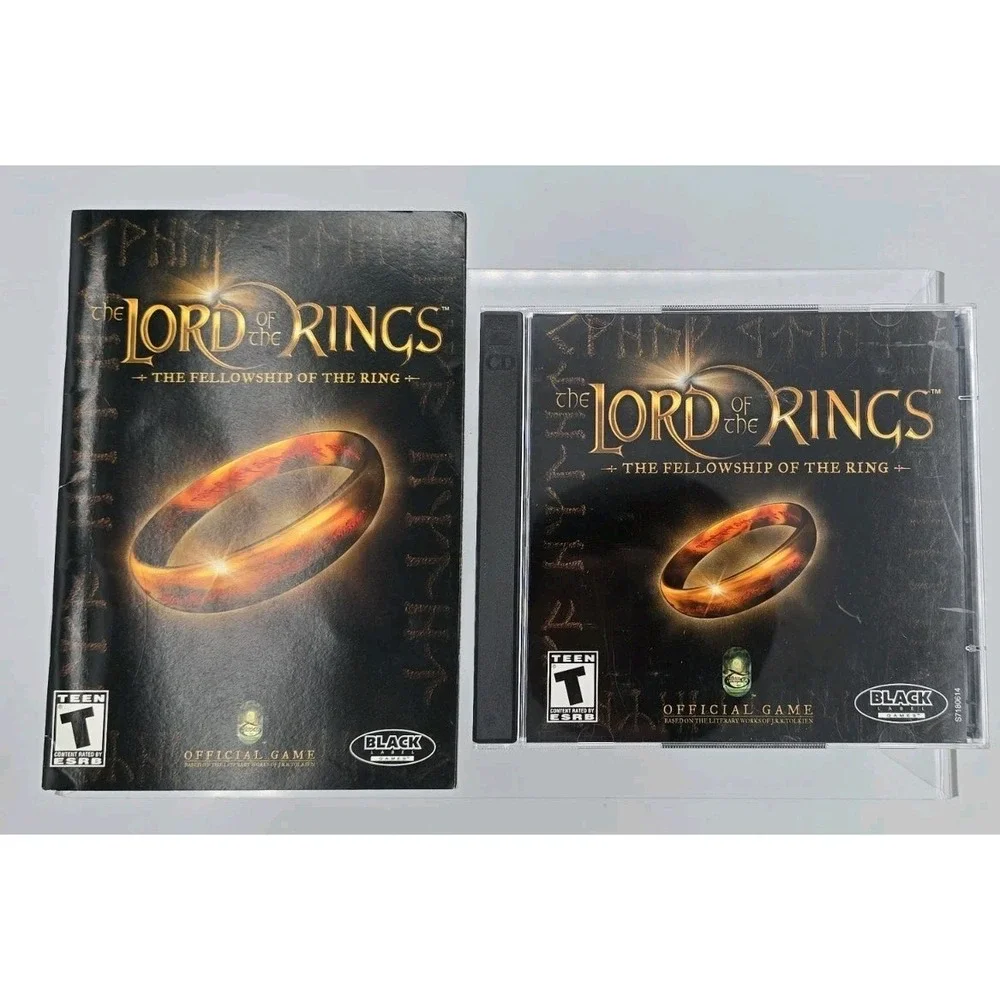 Lord of the Rings: The Fellowship of the Ring (PC, 2002) 2 Disc Set W/ Manual!‎